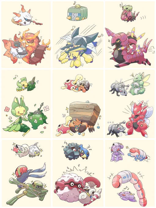 #2024年自分が選ぶ今年の4枚#今年も残りわずかなのでお気に入りの4枚を貼る猫&amp;虫ポケ集合絵とジャモちゃん! 