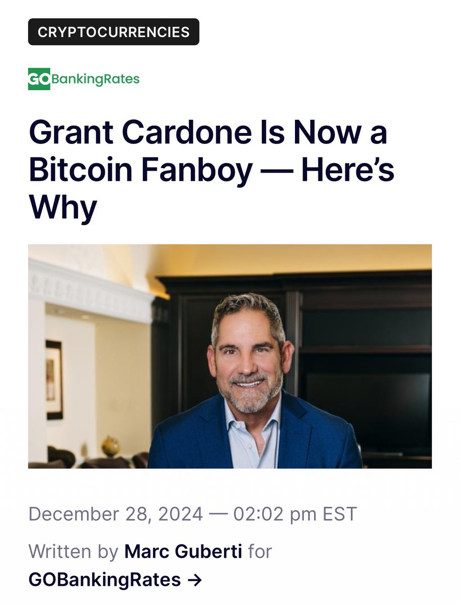 GoBankingRates is calling me a BTC “fanboy” for adding bitcoin to our real  estate investments. I just tired of watching cash flow, lose purchasing  power.