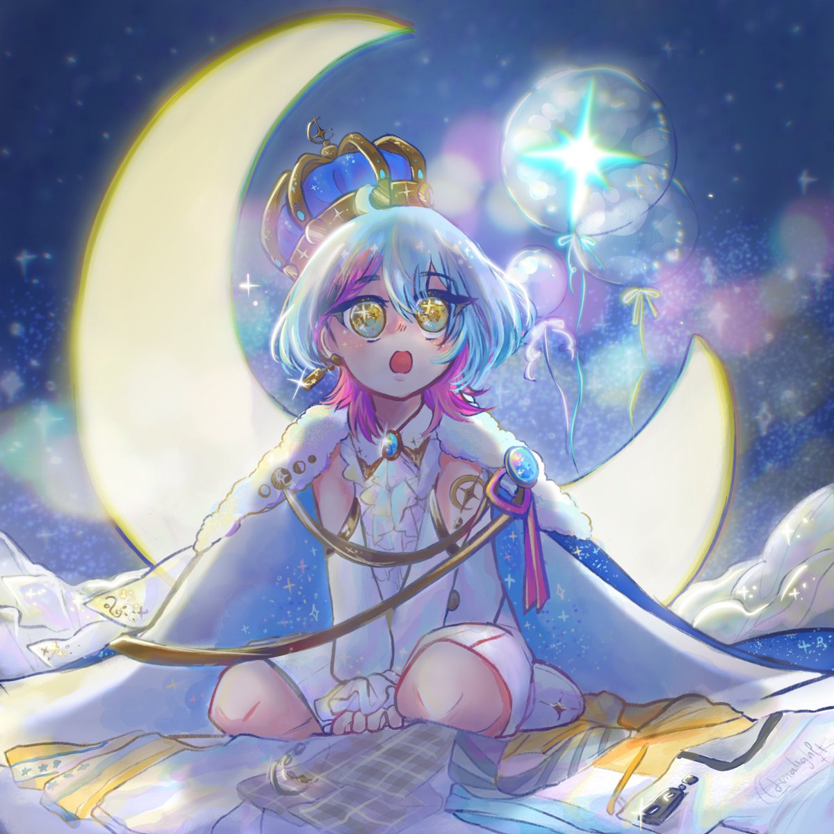 Happy birthday blue moonlight 🌙🩵 #Drawkyo