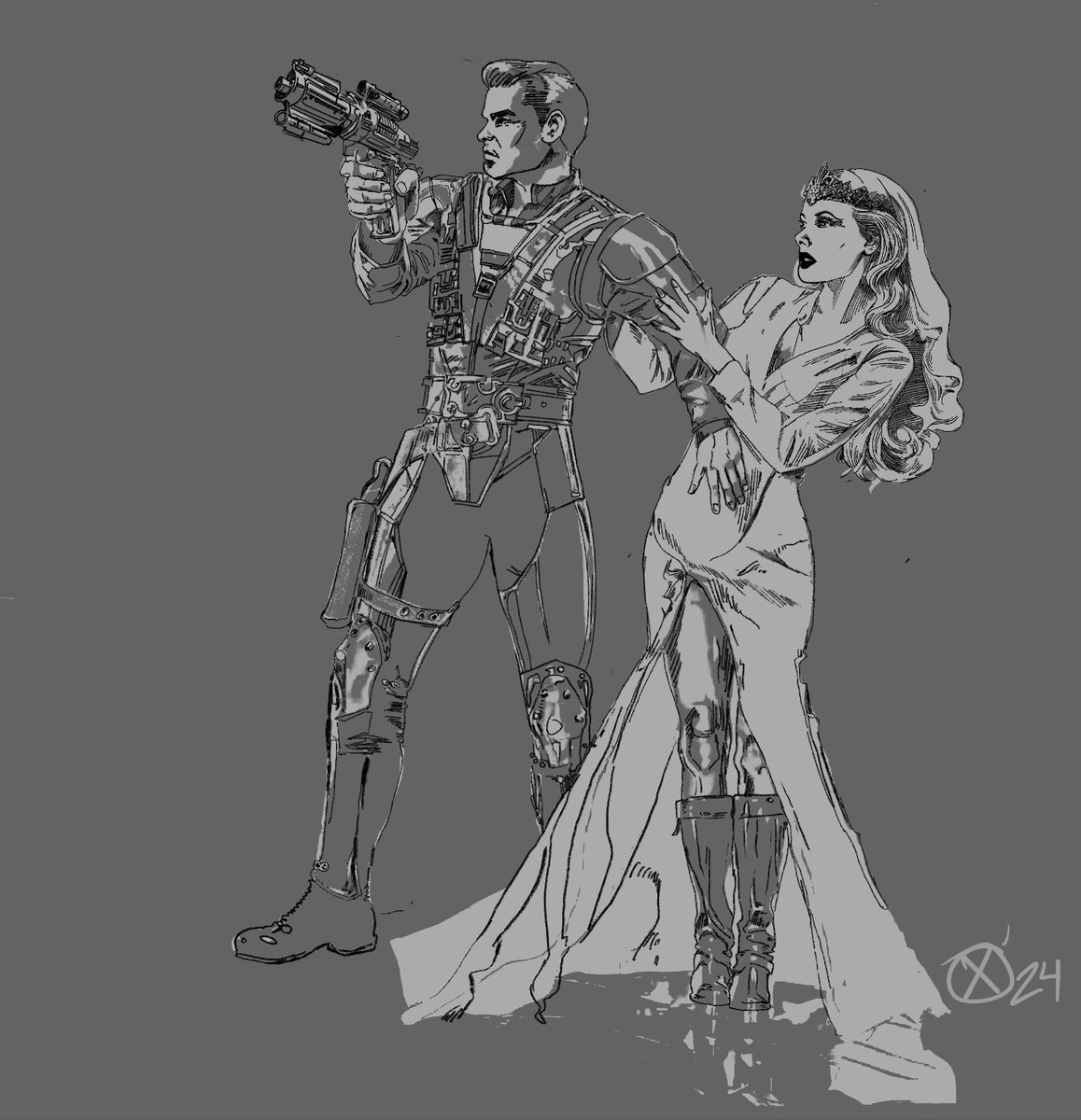 Chillin
Working on some character design and a new cover painting for <a href="/DivergentZen/">Brian Fontenot</a> 

Enjoying a bit of camp and WWII vibes
Stay tuned... ;)