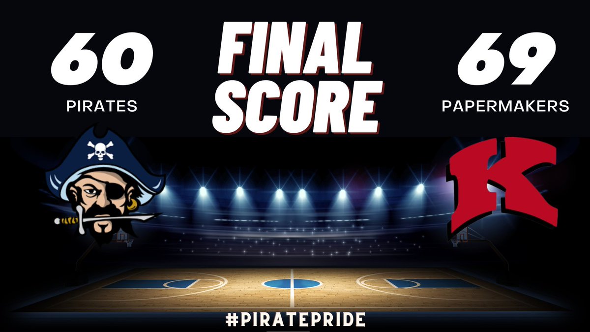 Pirates lose a FRCC/FVA match-up against @PapermakerBB to end 2024. The team was led by <a href="/MondesKelly/">Mondes Kelly</a> with 13 points and <a href="/maddoxcornette/">Maddox Cornette</a> with 10. 
#wisbb