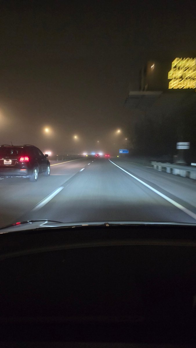 This_SmartHouse's tweet photo. @Tesla V13 FSD is seriously impressive. We just drove home from a date night in the thickest fog I have seen in #KCMO . I did FSD the entire way home and it made me feel calmer than if I was driving. It finally gave up in our neighborhood 50ft feet from home &amp; made me take over. https://t.co/uwXYLVVPNY