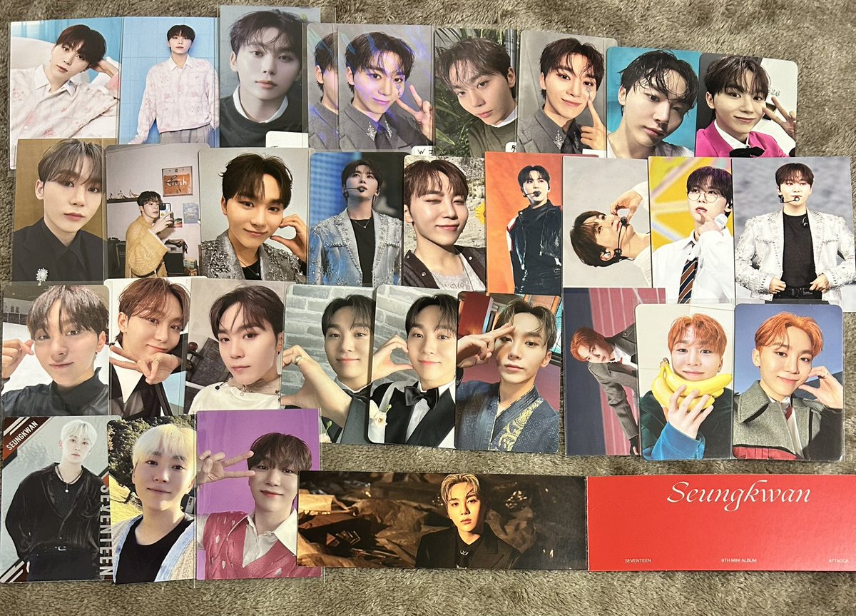 txtyj__'s tweet photo. SEVENTEEN セブチ トレカ 消費期限 SPILL THE FEELS HOMEラキドロ 特典 封入
 交換

譲 スングァン バーノン ディノ

求 
同異種 ジョンハン
異種 TXT ヨンジュン
買取可能(希望金額ご提示必須)

お断り＝♡
お気軽にリプください https://t.co/hRFQxauqnC