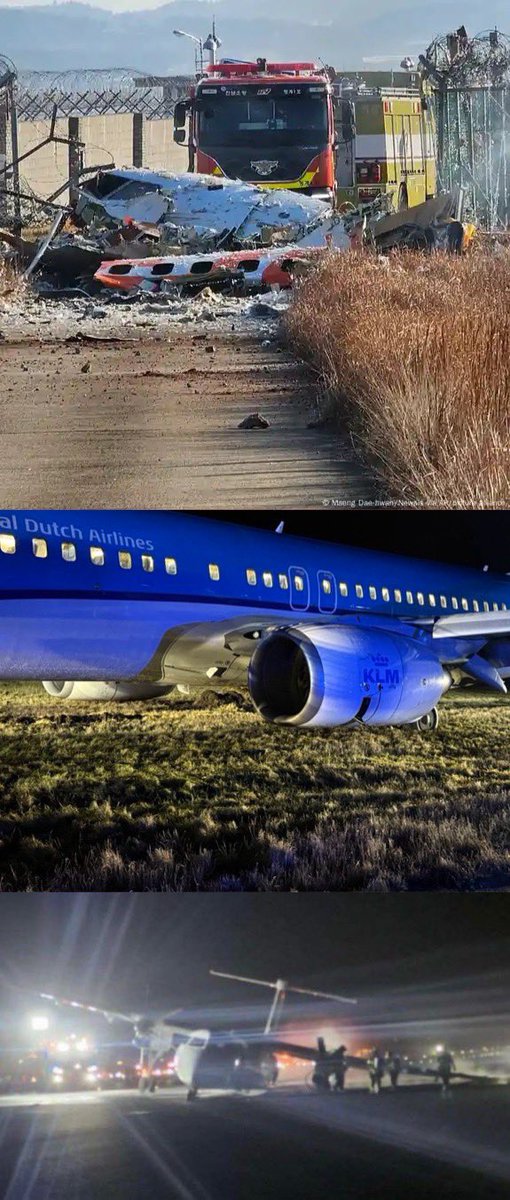 ✈️ 3 plane crashes today!

🇳🇴 KLM Royal Dutch Airlines Boeing 737-800
🇰🇷 Jeju Air Boeing 737-800
🇨🇦 Air Canada De Havilland Canada Dash 8-400