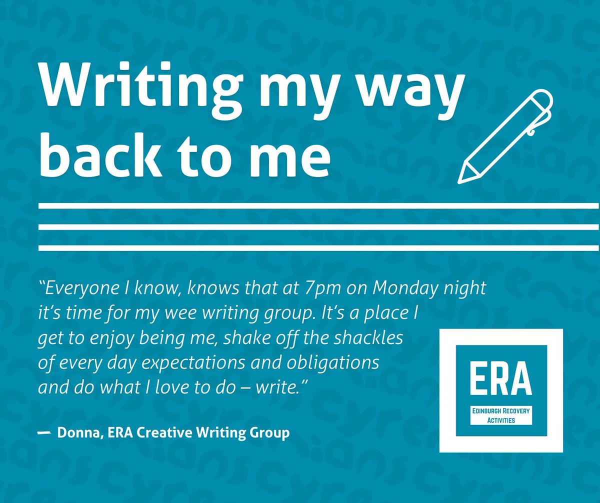 Cyrenians (@cyrenians1968) on Twitter photo Donna has been a member of our Edinburgh Recovery Activities (ERA) Creative Writing Group for just over 1 year. Here, she writes about how valuable having space to be authentically herself has been for her during a tough year.
Read <a href="/HARDIEMARIE/">Donna.dee.X</a>'s story buff.ly/4022KCh Donna has been a member of our Edinburgh Recovery Activities (ERA) Creative Writing Group for just over 1 year. Here, she writes about how valuable having space to be authentically herself has been for her during a tough year.
Read <a href="/HARDIEMARIE/">Donna.dee.X</a>'s story buff.ly/4022KCh