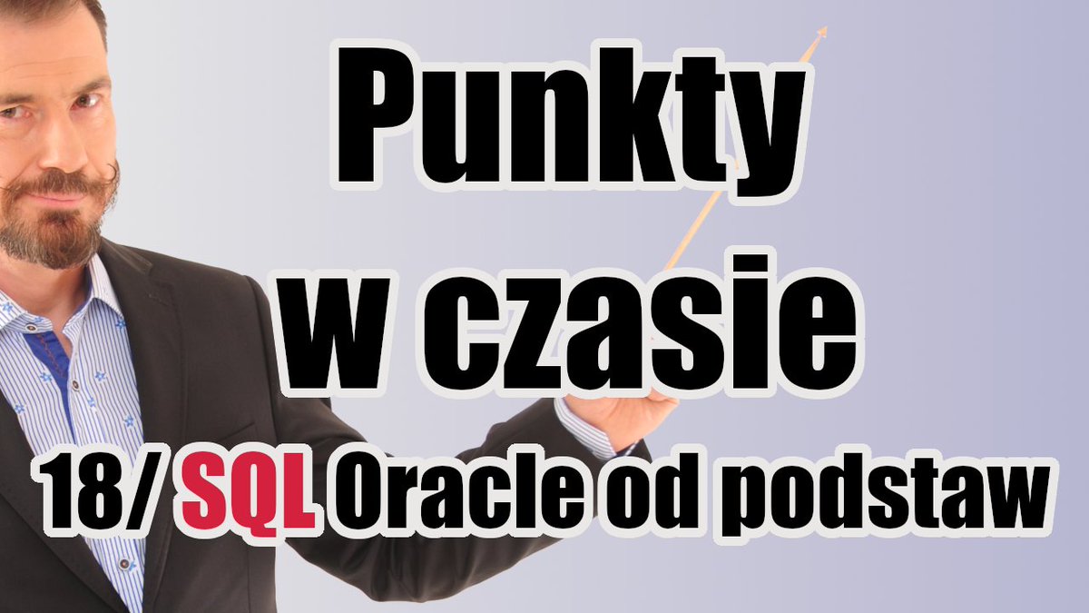 MarcinBadtke's tweet image. Lekcja 18 darmowej edycji mojego kursu 'Podstawy SQL dla użytkowników Oracle'.
A w niej: jak filtrować, przekształcać oraz wykonywać działania arytmetyczne na punktach w czasie.

badtke.pro/kurs-podstawy-…

#marcinbadtke #sql #bazydanych #oracle #oracledatabase
@OracleDatabase