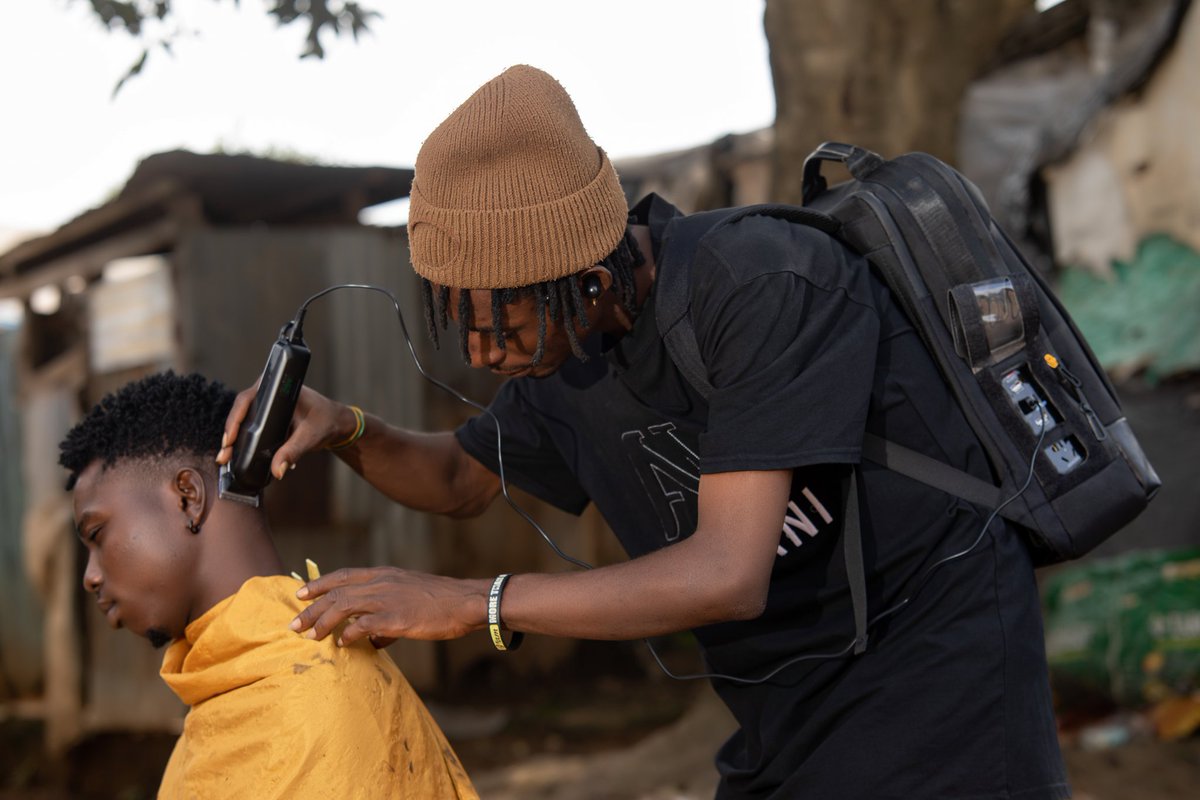 Iressng's tweet image. Cutting-edge grooming, powered by the sun!  Barbers are redefining hustle with the IRESS Solar Inverter Backpack—keeping their tools running wherever the job takes them. #Mobile Barbers 
#SolarPower #IRESSBackpack #BarberLife #OffGridInnovation