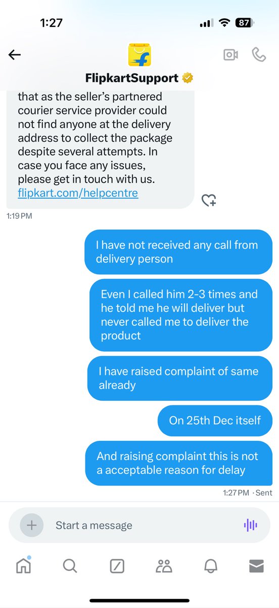 PunitChoudhary9's tweet photo. This is your reply really??
At least check the previous communication 
@flipkartsupport @Flipkart 
#Flipkart #Amazon #OnlineSafety #OnlineBusiness #onlinesle https://t.co/CUU6qLRv05