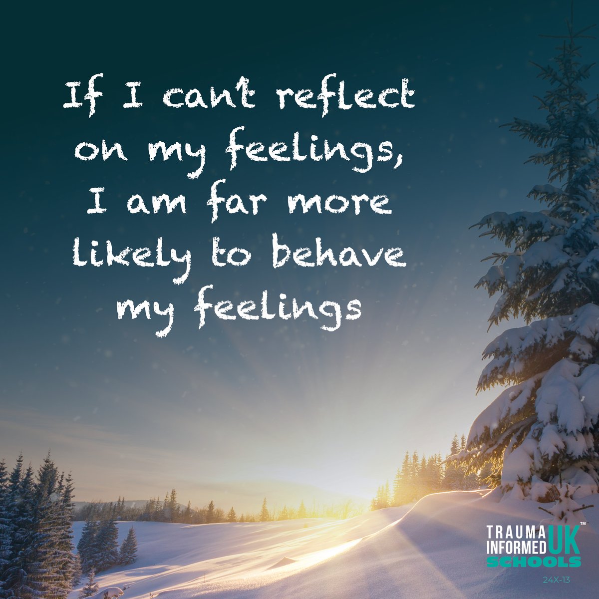 Reflection with a supportive and non judgemental adult supports children and young people to make sense of what's happened, to develop language for their emotions and a coherent narrative to make sense of what they feel.

#MentalHealth #TISUK #TraumaInformed #Reflection