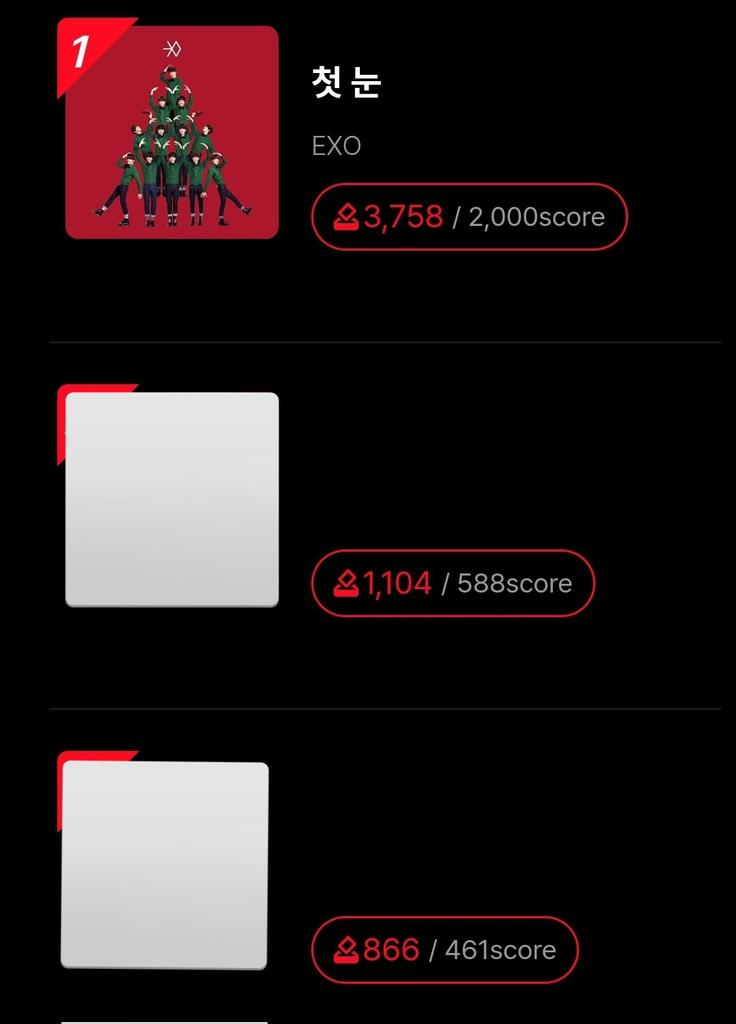 SupportTeamEXO's tweet image. MUSIC BANK 🗳

EXO-Ls, The First Snow needs to be #1 with the biggest lead possible on ALLCHART.

Please vote and spread the word! 🙏🏻

1 vote = 5 hearts:
🔗koreaallchart.com/audition/179/6…

🗓 Ends January 1, 11AM KST

#첫눈 #EXO #엑소
