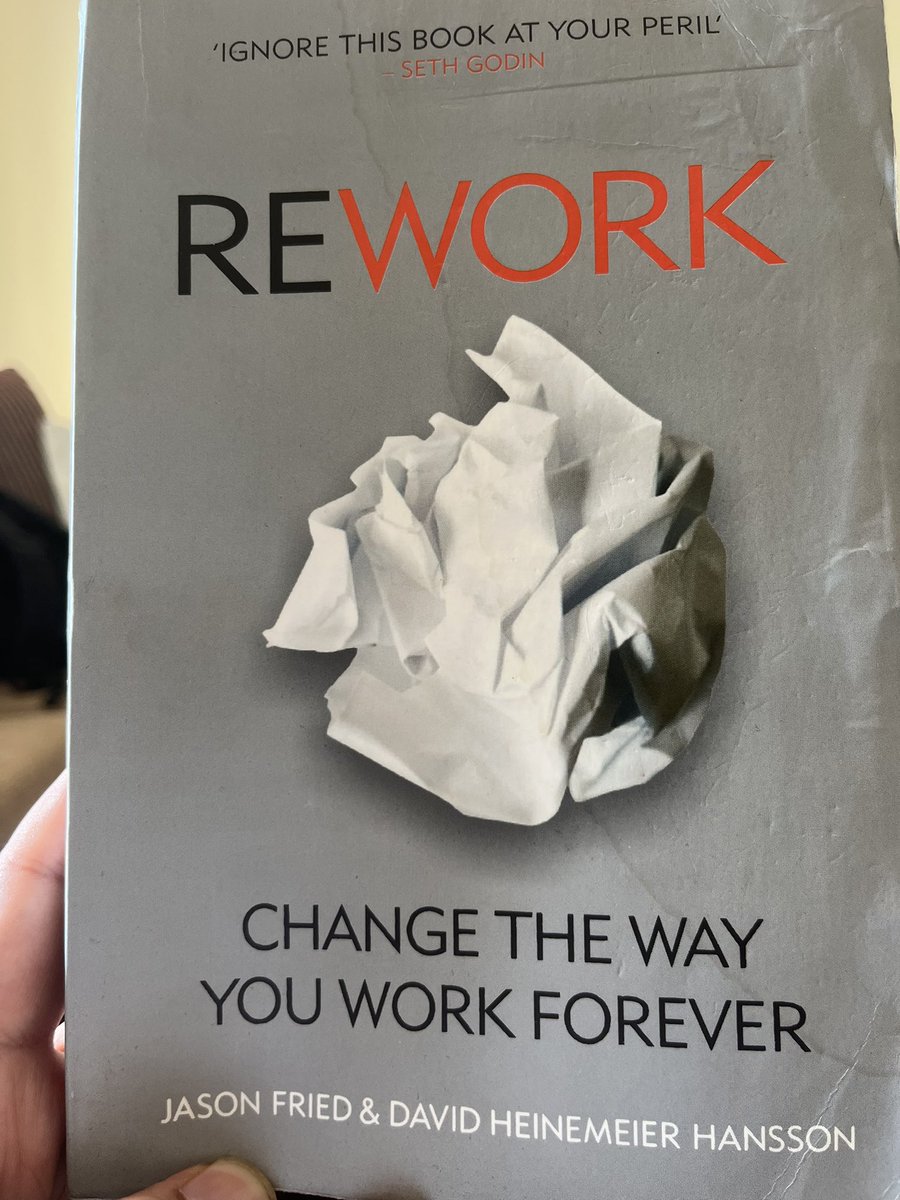 rajesh_ve's tweet image. Finished reading Rework Rework by Jason Fried and David Heinemeier.It challenges traditional business practices, advocating for simplicity, focus, and efficiency. The book inspires entrepreneurs to rethink work and embrace a more pragmatic, results-driven approach.