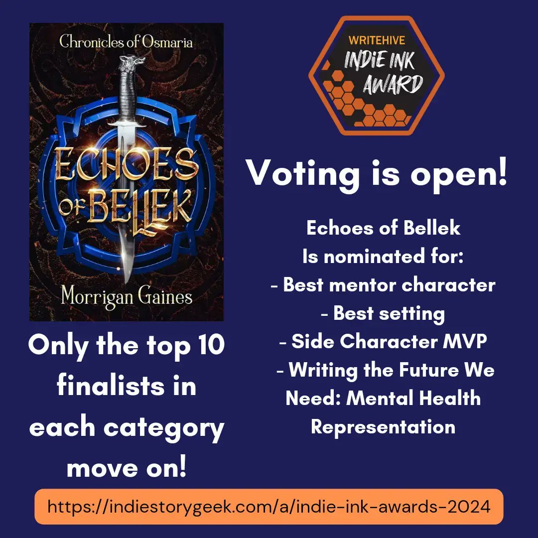 Morrigan_Gaines's tweet photo. 'Echoes of Bellek' and 'Treachery of Ravens' recieved nominations in the Indie Ink Awards. Voting is still open! 🥰 #BookTwitter  #chaoticfantasy #diversereads #asexual #indieauthor #booklovers https://t.co/VYf62FnI4b