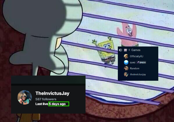 InvictusClips's tweet image. 5 days without a stream... does he even love us anymore?