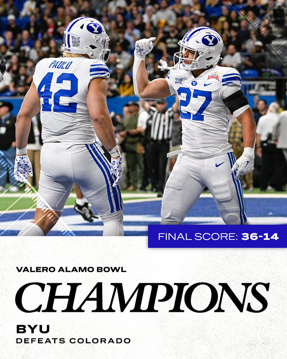 BYU DOMINATES COLORADO IN THE VALERO ALAMO BOWL TO GET ITS 11TH WIN OF THE SEASON 🔥