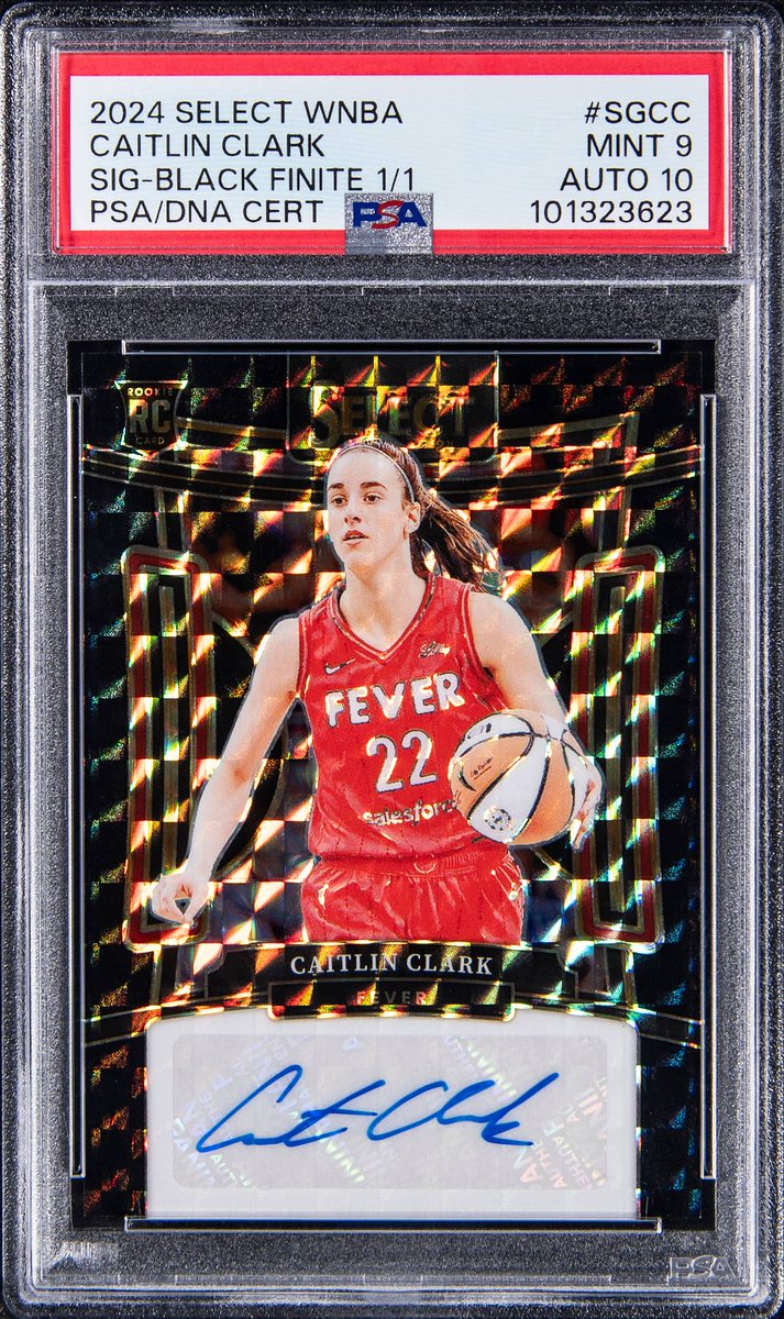 This 2024 Panini Select WNBA Signatures Black Finite Prizm Caitlin