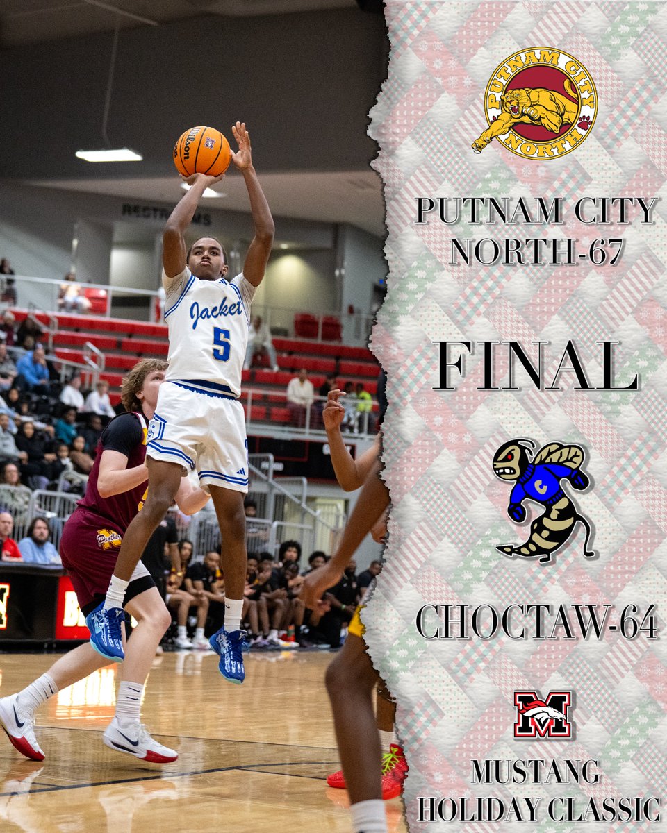 Putnam City North 67 Choctaw 64 final score of the Mustang Holiday Classic boys championship game