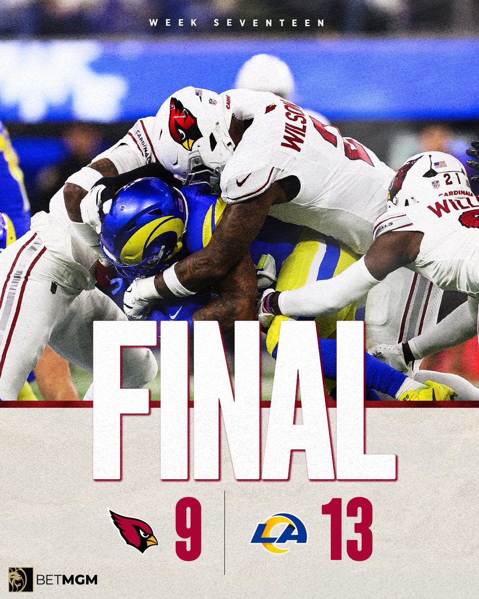 AZCardinals's tweet photo. Final. https://t.co/TSmM7vUuIr