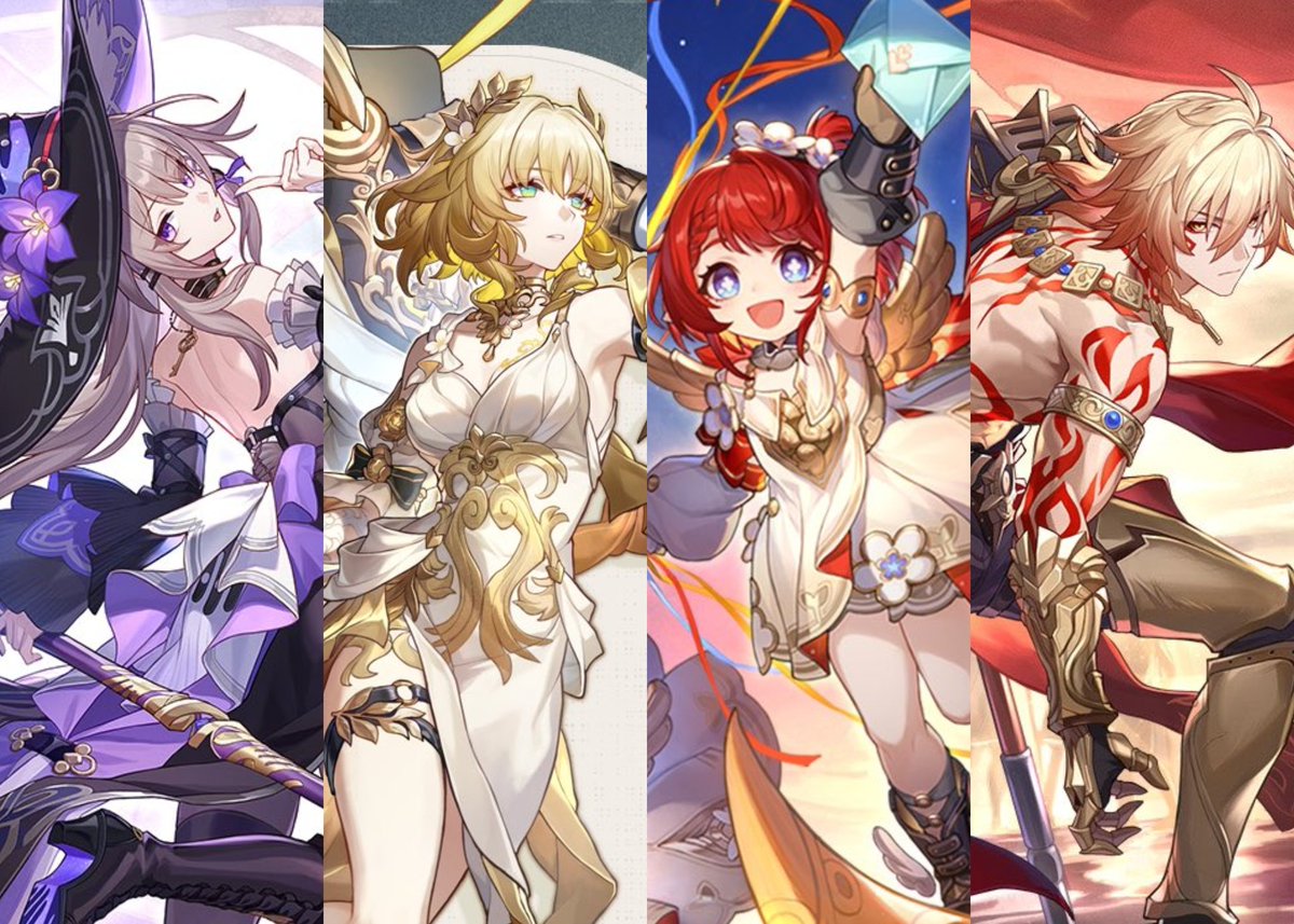 StarRailVerse1's tweet photo. Choose one, who are you pulling for?

#HonkaiStarRail #崩壊スターレイル #Herta #Aglaea #Tribbie #Mydei https://t.co/bdbERTJ3HI