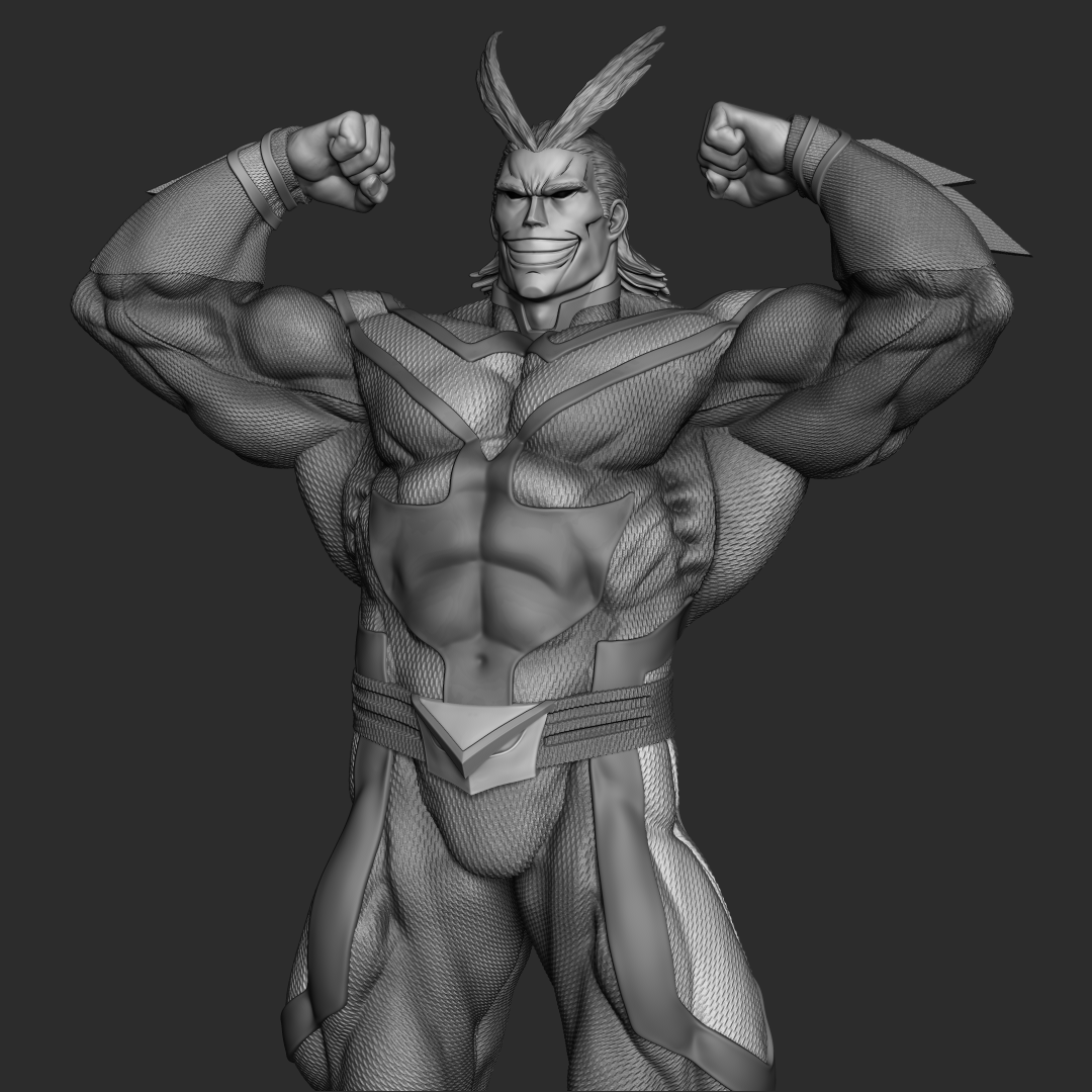 Lazy_Lazzo's tweet photo. PLUS ULTRA!!!!

#ALLMIGHT #BokuNoHeroAcademia #Deku #MHA #zbrush https://t.co/tXto2v8jga