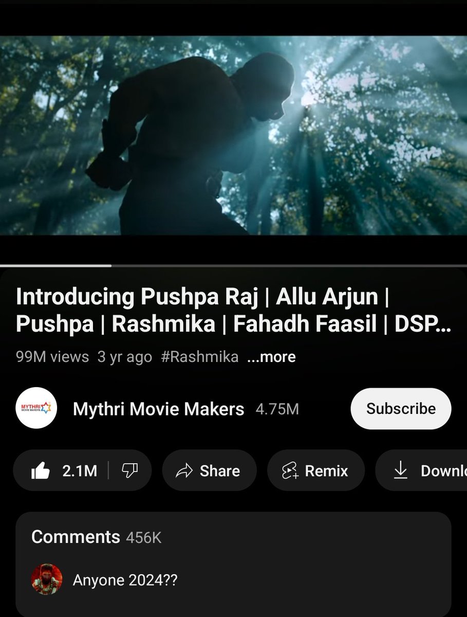 urshemanthrko2's tweet photo. 99M Views for #Pushpa Teaser #IntroducingPushpaRaj
Just 1 Million Views needed for 100M Views
Lock This Target
Spread the Link
And View the Teaser whenever you get the time
https://t.co/TcS8dK0omw
#Pushpa2 #Pushpa2TheRule https://t.co/iZeBNMXmbV