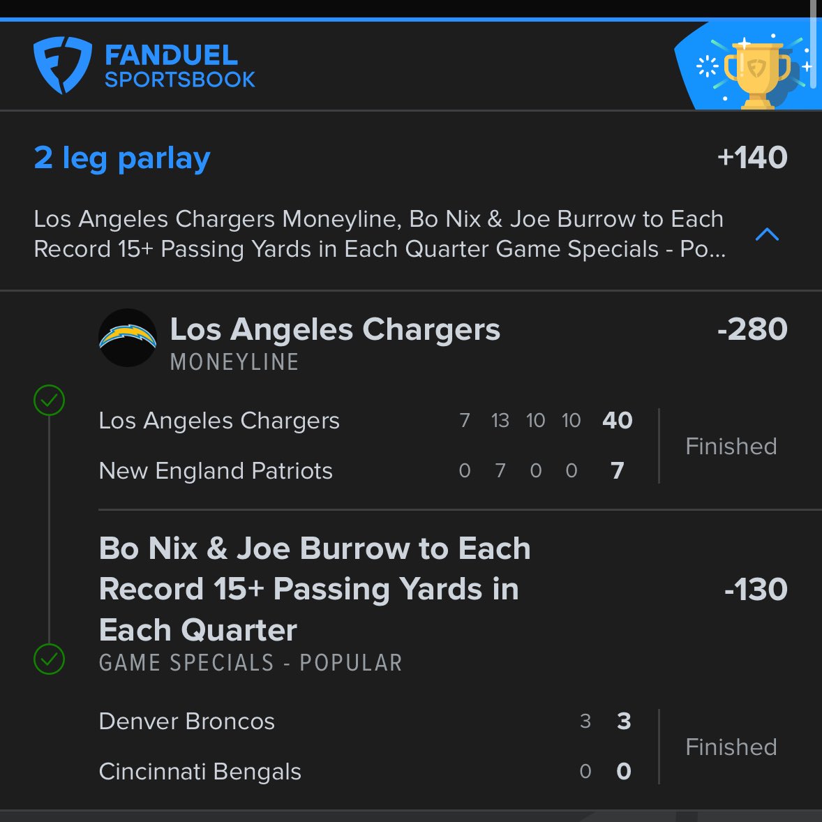 PPLocks1's tweet image. this was so free

chargers moneyline
bo nix and justin herbert 15 pass yards each quarter 
+140

didnt even have to sweat😂😂 we went 3-0 today on our main plays and are on a 7-1 run tap into the free discord to keep up w our plays‼️ discord.gg/EUdhFE6A
#SportsBettingX