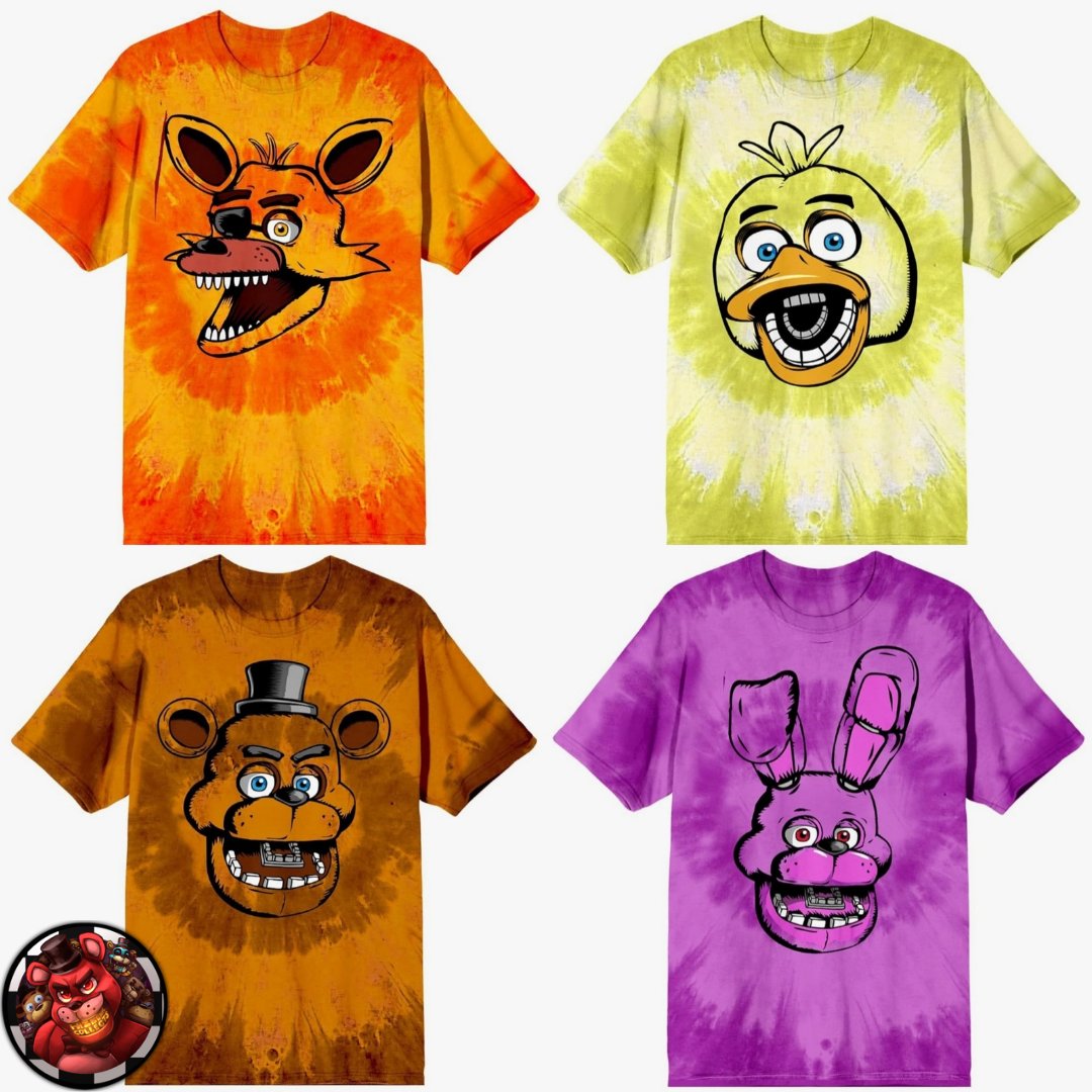 FazBearCollects's tweet image. 🍕🐻New fnaf tie dye tshirts by bioworld!🍕🐻

#fnaf #bioworld #scottcawthon #fivenightsatfreddys #tiedye #freddy #bonnie #chica #foxy