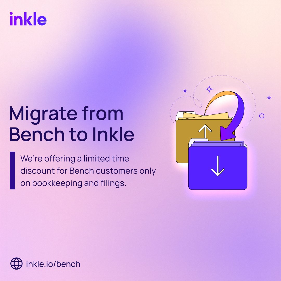 inklehq's tweet photo. ❤️ A message for all @Bench customers:

We were surprised and saddened to hear about Bench shutting down. For years, they’ve supported numerous SMB's with their financials, and their closure affects us all. For small businesses relying on their services, we know this may feel uncertain—especially with year-end tasks approaching.

At @inklehq, we’re here to turn this challenge into an opportunity. With our proven track record of helping Bench customers transition smoothly, we’re ready to step in and ensure your financial needs are met without a hitch.

What migrate to Inkle:
✅ Simple Migration: Our team ensures your data moves smoothly from Bench at no extra cost.
✅ Year-End Support: From closing your books to filing taxes, we’ve got you covered.
✅ Dedicated Team: Work with experienced bookkeepers who understand your business needs.
✅ Modern Approach: Combining powerful software with expert services for streamlined bookkeeping.
✅ Fair Pricing: Flexible plans designed for small businesses without breaking the bank.

Bench’s closure may be the end of one chapter, but it’s also the beginning of a better partnership. At Inkle, we’re committed to delivering reliable, efficient solutions to help your business thrive.

✨ Reach out to us at letstalk@inkle.io or visit https://t.co/GbpvANHERB to get started. Let’s make this transition smooth and stress-free.
