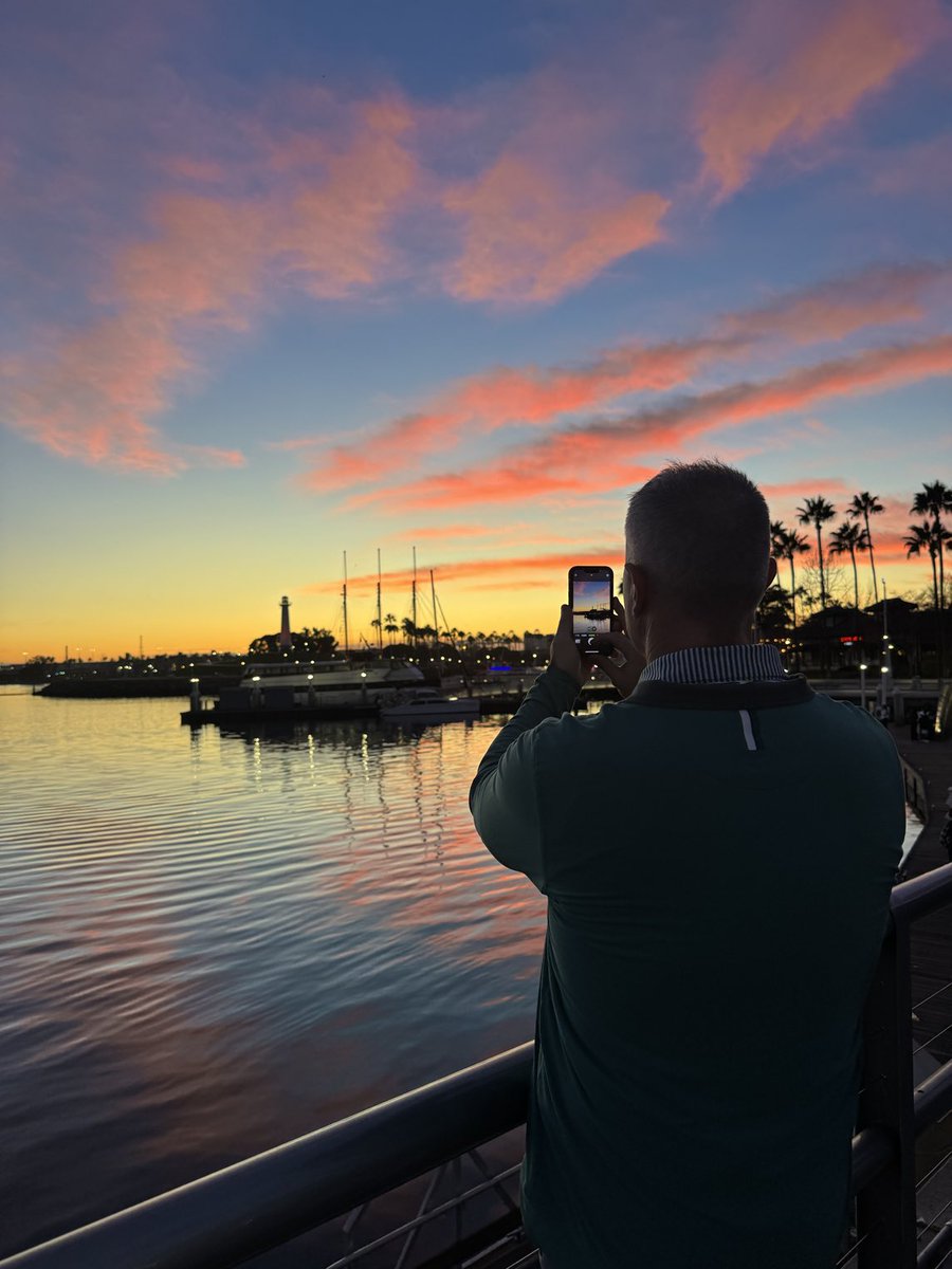 Beautiful sunset in Long Beach