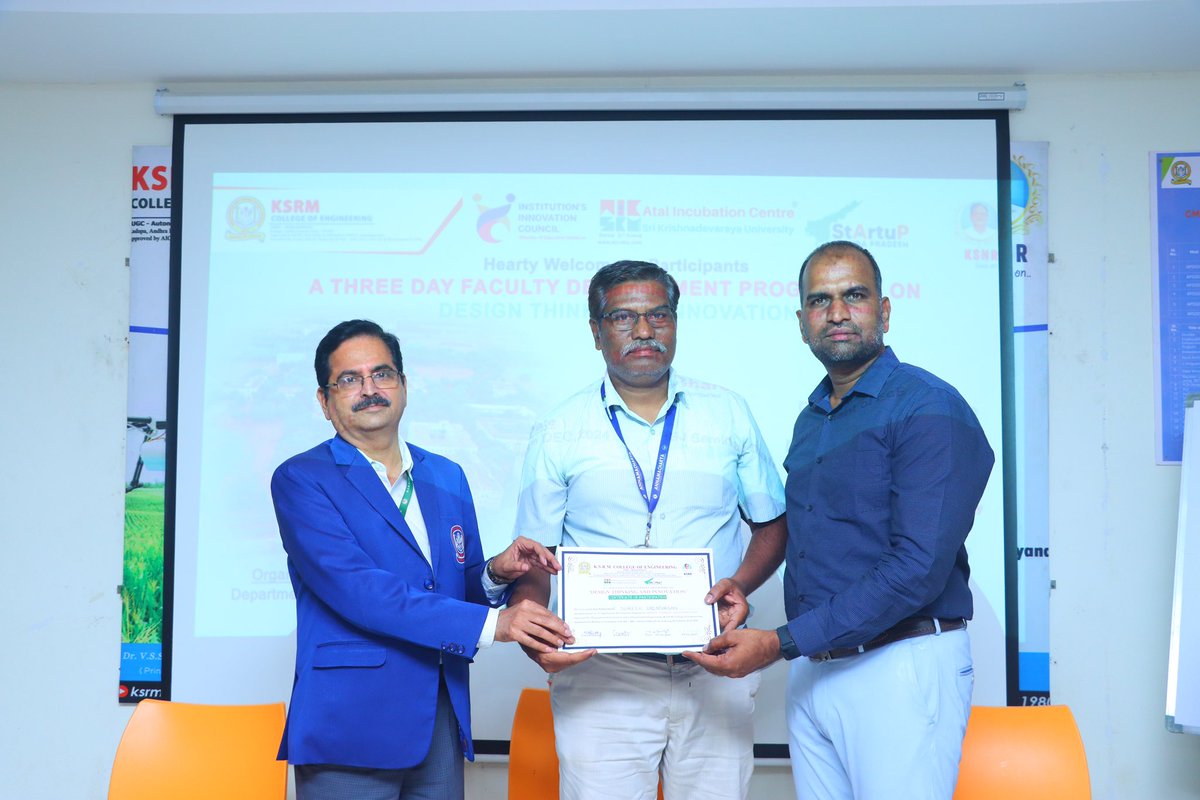 ksrmceofficial's tweet image. Day 3 of 3-day FDP on ‘Design Thinking and Innovation’ organised by Department of ECE

#ksrmece #designthinking #designthinkingworkshop #ksrm #ksrmce #kandulagroups #engineering #kadapa #aicte #jntua #IntiativesofMHRD #ugc #iic #apsche