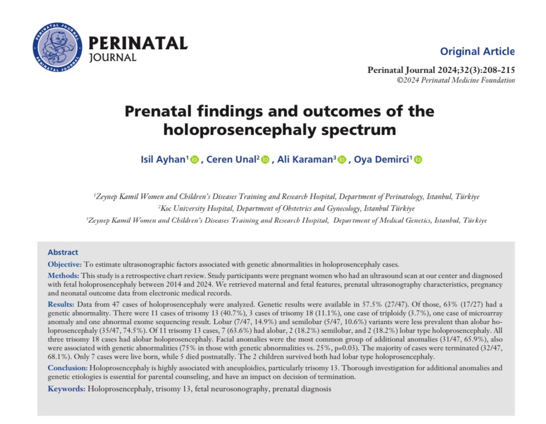isilayhn's tweet photo. Prenatal findings and outcomes of holoprosencephaly spectrum- https://t.co/HVcWJFEx34  #MedTwitter #OBTwitter #MFMTwitter https://t.co/KCSCbDcXIu