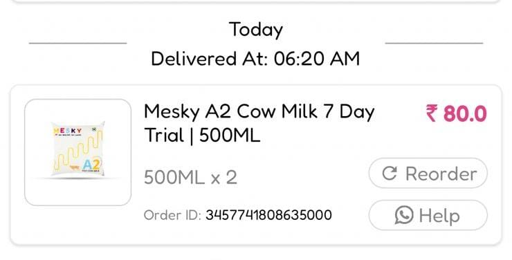 subhash08059061's tweet photo. Mesky A2 buffalo milk not giving me in time and don't give me order no one take the call in customer care to contact us no one will reply in mail and whatsapp https://t.co/LnzJpWTCRJ