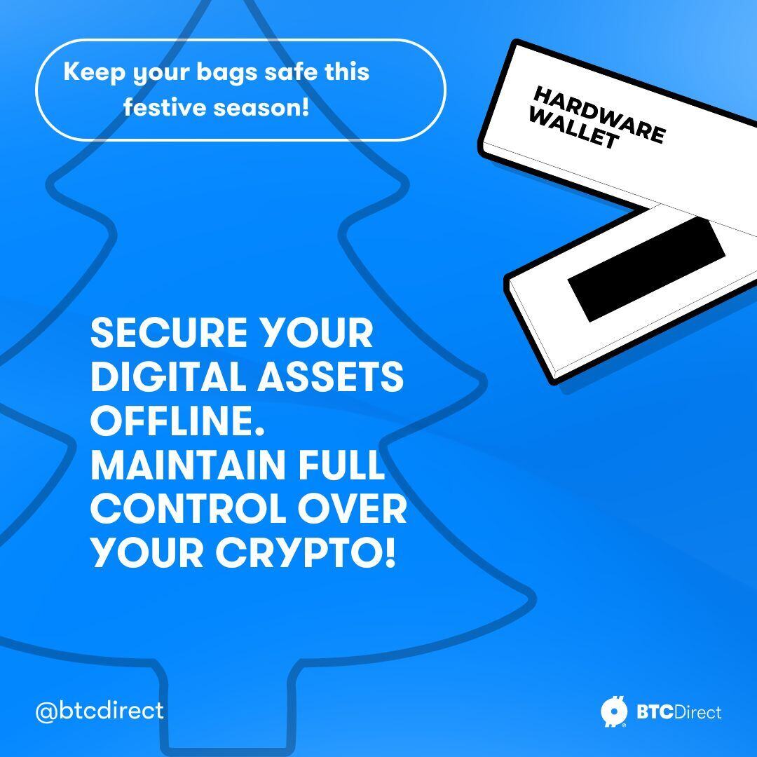 🎄Keep your crypto bags safe this festive season with a hardware wallet! 🚀  🛒The BTC Direct Shop offers a range of trusted hardware wallets to ensure  that your crypto assets are secure: (