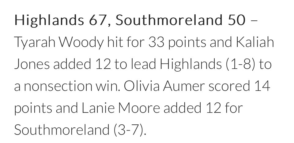 MisDChyb's tweet photo. 👏🏼 @tyarahwoody is on a double-double streak all season, shooting nothing less than 15 points for the @HighlandsAthl Lady Rams. The only #SeniorPlayer on the team, she’s killing it on assists + letting the #NextGenRams feel out the game. #WPIALhoops #PAHoops #Playertowatch https://t.co/nE87aqTCa7