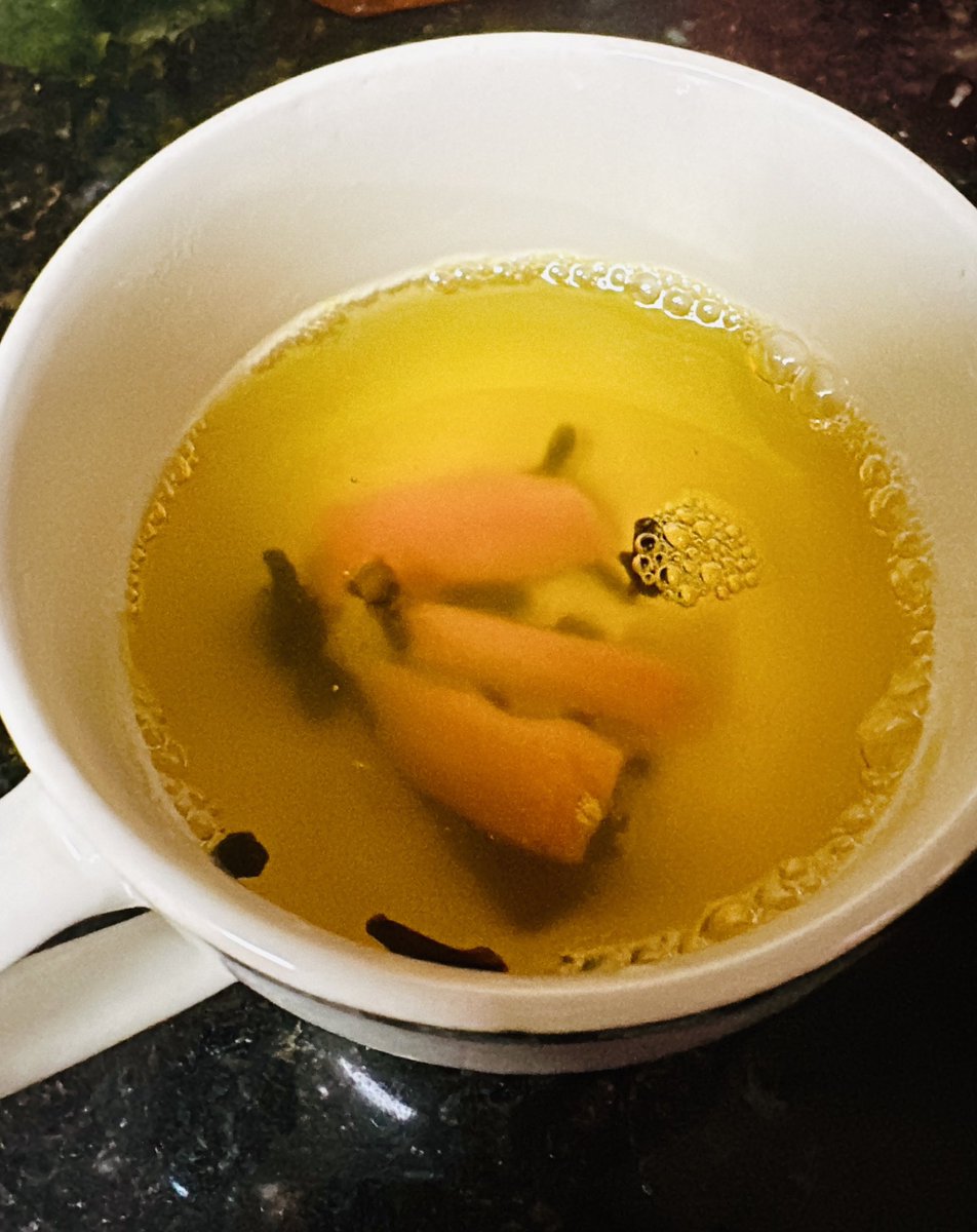 Natural remedy!! 
1.. Boil the water in a pot.
2. Add turmeric, ginger, cloves, and cinnamon.
3. Reduce heat and simmer for 5-7 minutes.
4. Strain the mixture into a cup.
5. Add honey to taste, if desired.