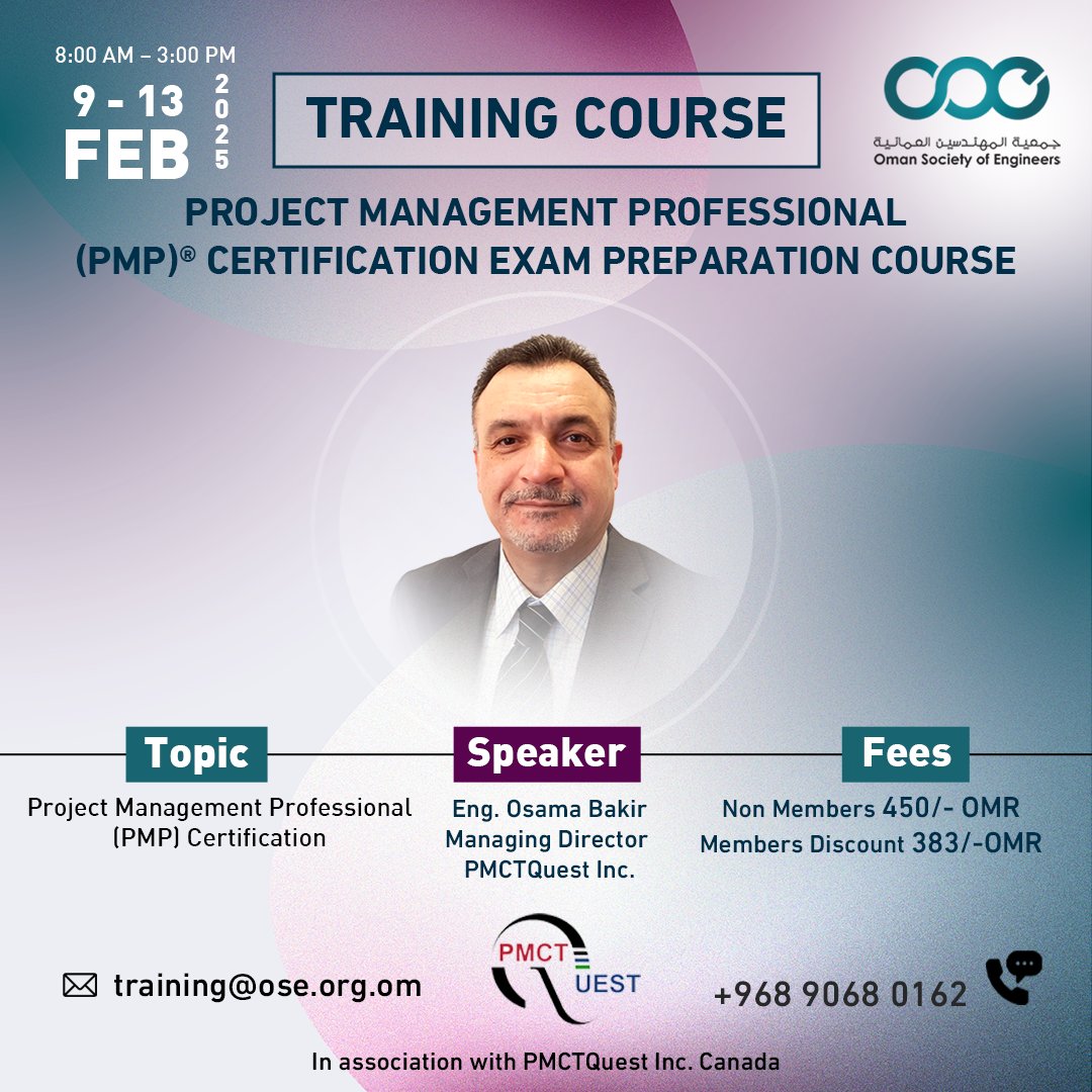 oseoman's tweet image. Looking for a certified project management credential? Elevate your career with the PMP certification! Our PMP training program will equip you with the skills and knowledge to excel in project management. Register now #ProfessionalCertification #PMPTraining  #ProjectManagement