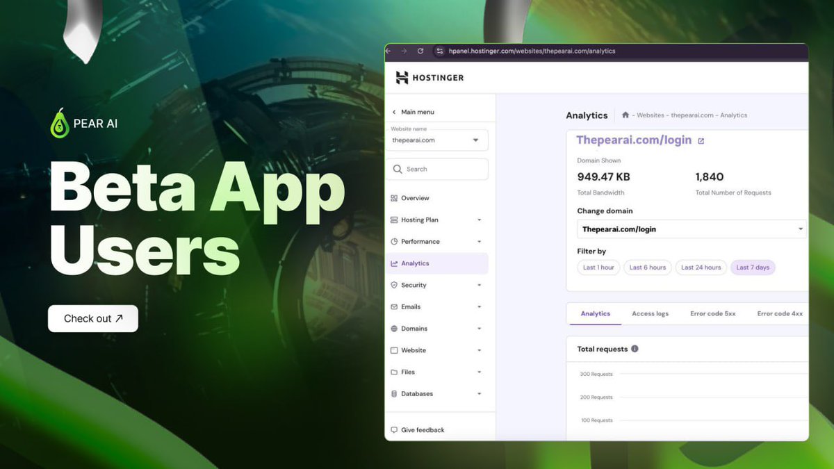 📢 Phase 1 completion and Beta Launch update 

Dear Pear AI Community,

We are thrilled to share that the beta release of our dapp has been a resounding success! The incredible response from you with almost 1800 people accessing the beta dapp, our community—has exceeded all
