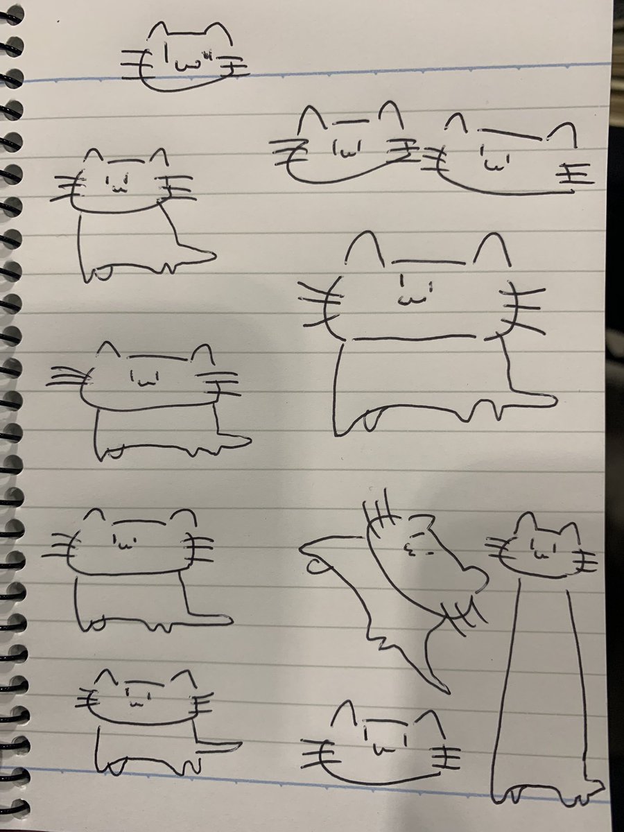 Miyacatちゃん、いっぱい描いてるうちにだんだんよく分からなくなってきたぬんぬーん😷✒️ 