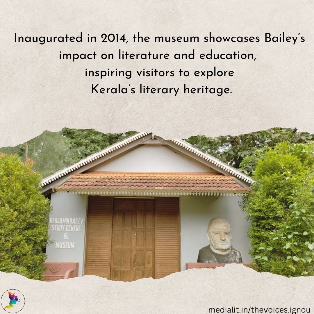 TheVoices_IGNOU's tweet photo. A Journey through Time: Benjamin Bailey's legacy continues to inspire at this iconic #museum  in #Kottayam. 

Read the complete story on: https://t.co/Z0fHsYyEJJ

#PRINTING #malayalam #Literature 

Social Media Creative Work By: Khushi Chaudhary
Caption Written By: Shivam Ranjan https://t.co/fDI2fBzIOW