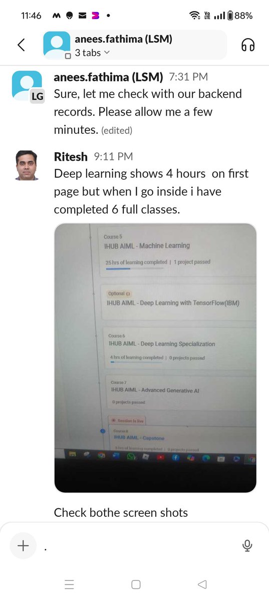 riteshbcs's tweet photo. @simplilearn you have one of the worst LMS applications. I have been struggling to complete my learning but the hours are not getting add/ calculated. Pls check what can you do.  @slkrishna08 ticket  02662732 https://t.co/nberyx2V18