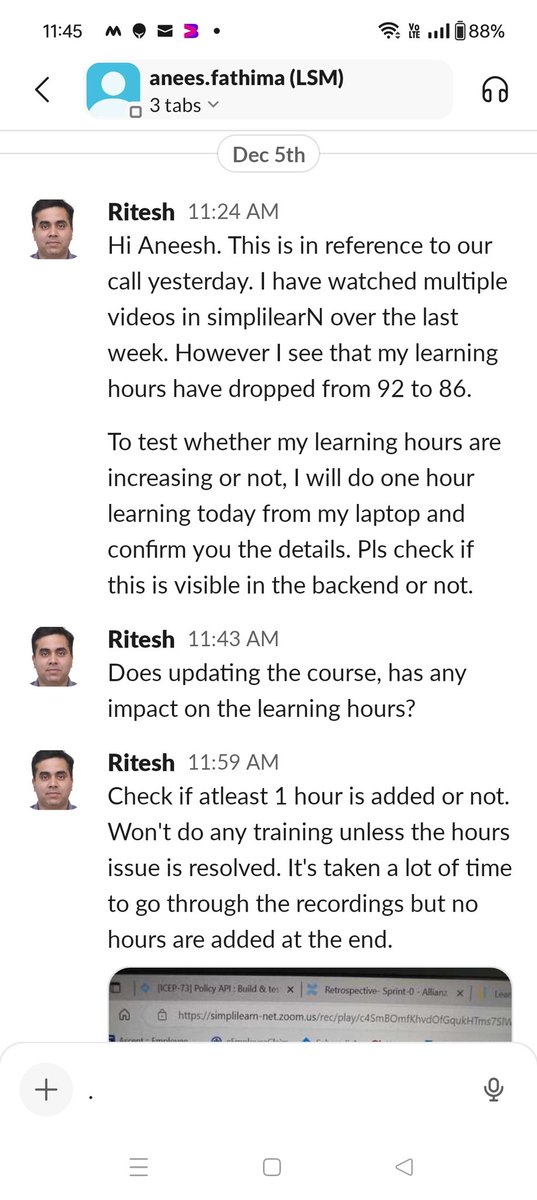 riteshbcs's tweet photo. @simplilearn you have one of the worst LMS applications. I have been struggling to complete my learning but the hours are not getting add/ calculated. Pls check what can you do.  @slkrishna08 ticket  02662732 https://t.co/nberyx2V18