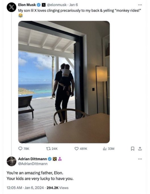 “Adrian Dittman” is Elon Musk, let this tweet sink in.