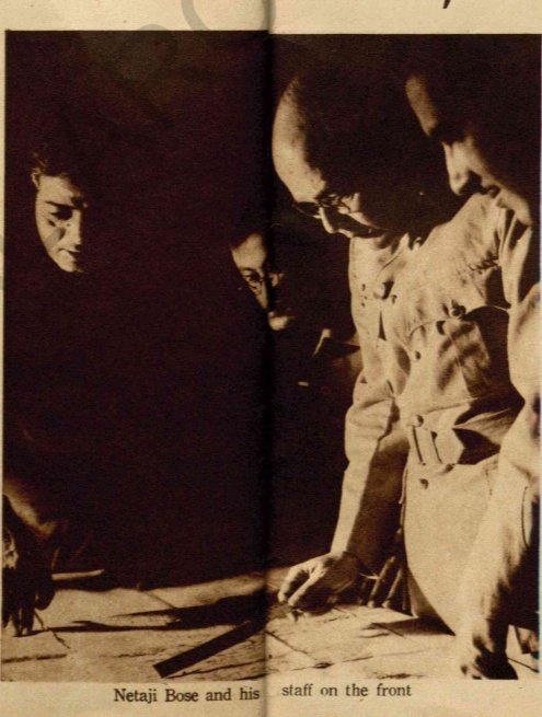 A very rare photo.

Netaji Bose and his staff on the front.