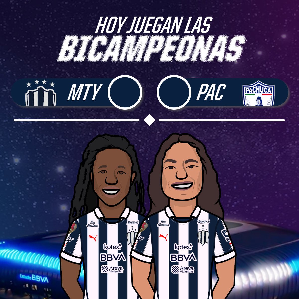 RayadasPosting's tweet photo. La última misión de preparación, antes de enfrentar la #MISIÓNCL25, se juega hoy. 💫
El último amistoso del año, entre las BICAMPEON4S y las Tuzas.
⚠️: AFICIÓN, ESTE PARTIDO ES A PUERTA CERRADA.
⚽ - #MTYvsPAC
🕙 - 10:00 🏟️ - El Barrial https://t.co/rQDwCES972