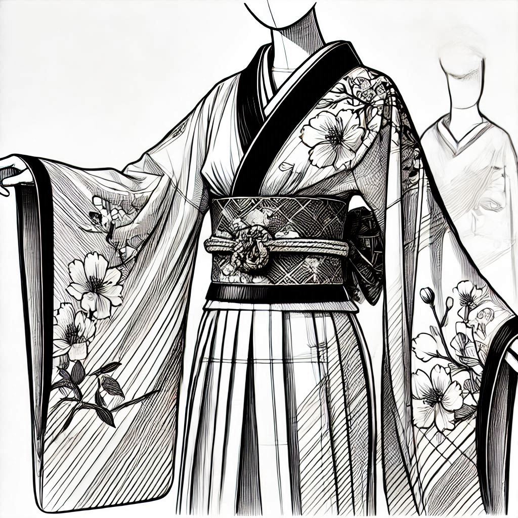 DaviddesignA's tweet photo. "Every line tells a story, every detail unveils a journey. ✍️
The Phantom Series begins here—a tribute to strength, discipline, and the dynamic flow of modern design infused with timeless tradition.
#Phontom #SketchArt #KimonoDesign #FusionArt #NFTArt #DALLE3 https://t.co/NWHVaL3MOg