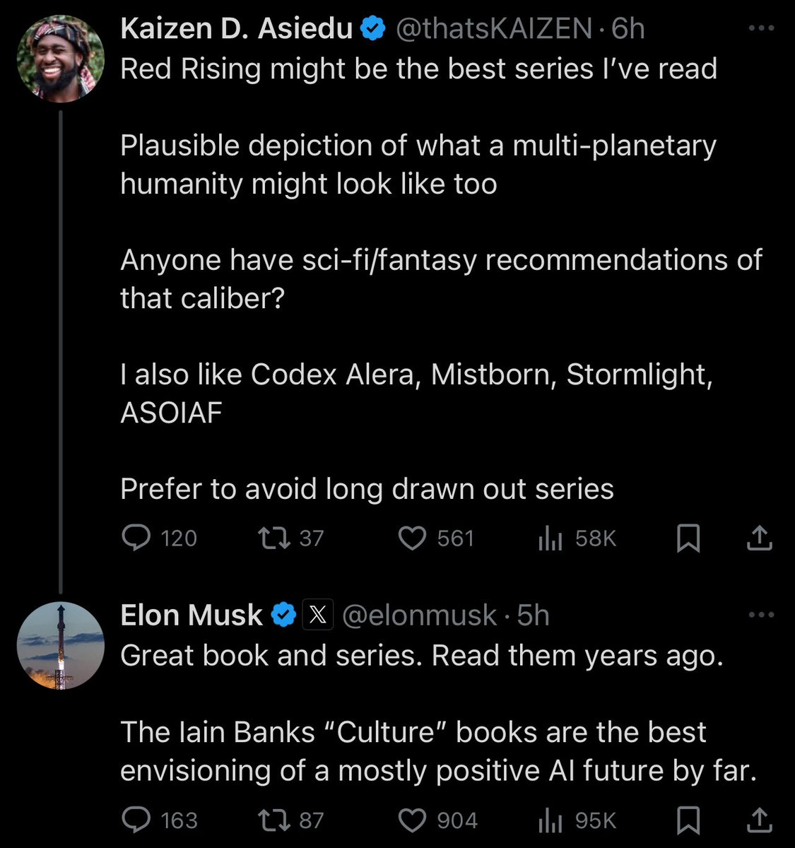 Both these series are about how awesome communism is. I’m losing my mind. They literally have never understood any piece of fiction