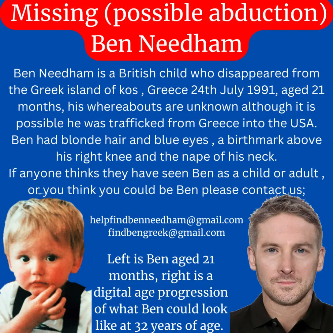 <a href="/robbiewilliams/">Robbie Williams</a> 
Please Retweet!! 
We are trying to get Ben's Case known in America 🇺🇸  
It is a possibility that Ben could have been trafficked anywhere in the  world #America #Australia
