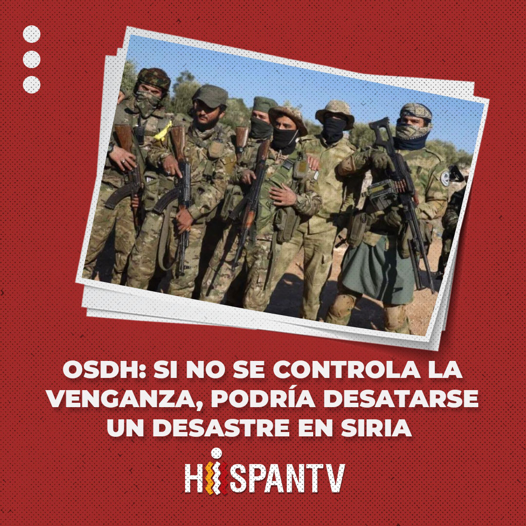 Nexo_Latino's tweet photo. 🇸🇾 OSDH: Si no se controla la venganza, podría desatarse un desastre en Siria

🔺 El llamado Observatorio Sirio de Derechos Humanos (#OSDH ) ha denunciado violaciones que han desembocado en asesinatos en algunas zonas del país.
#Siria #DDHH 
https://t.co/sp9Gt8nWlX https://t.co/xYejkjCpGO