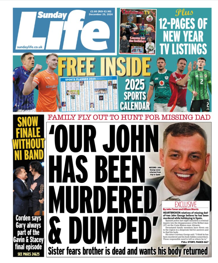 Good morning readers. Here is the front page of today's <a href="/TheSundayLife/">Sunday Life</a> 
 
tinyurl.com/yw8pjfxw
