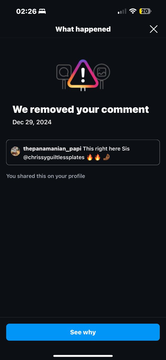 _panamanianpapi's tweet photo. @Meta  I’m tired of being restricted every 3-4 days every time I make a comment on something  I feel resonates. I’m using the comment section as it was intended . Please find a resolution. I’m also a verified account . You guys provide no help. https://t.co/asMnBS6Rkq