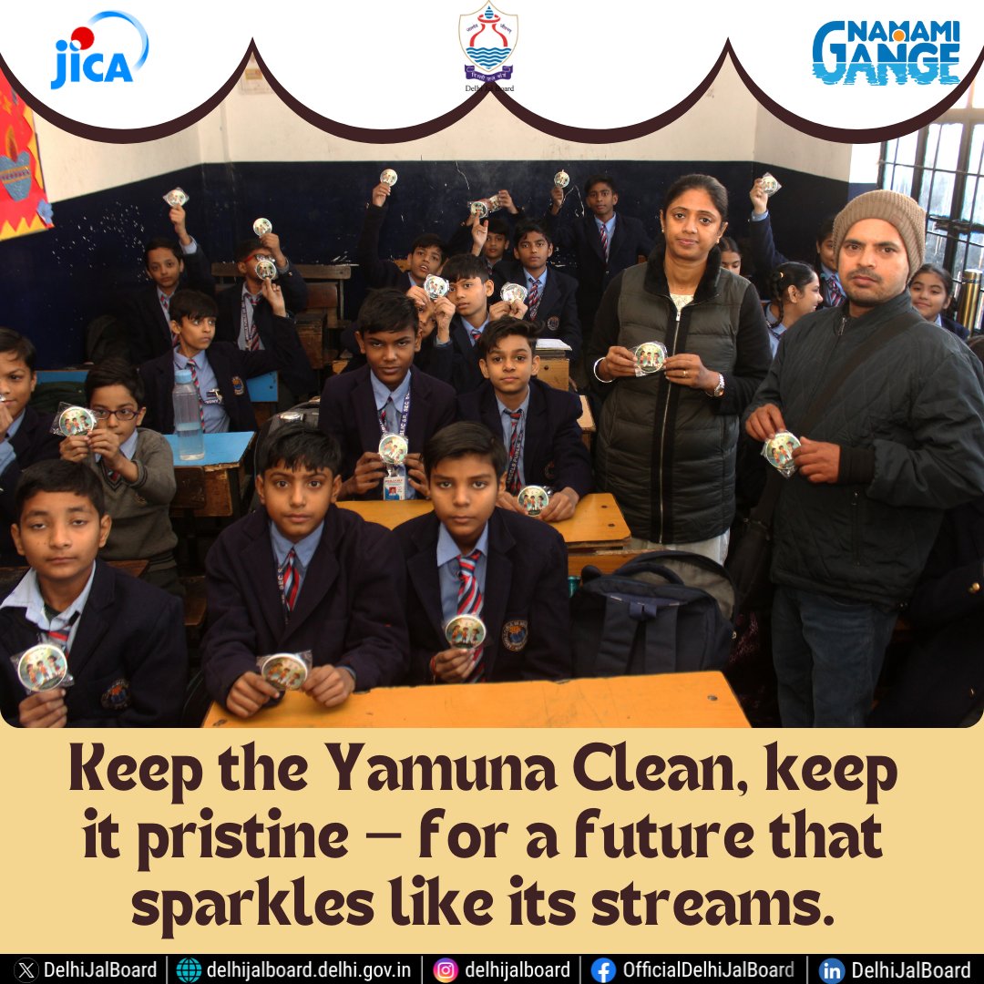 DelhiJalBoard's tweet image. !!Join the community for a clean Yamuna!!
Keep the Yamuna Clean, keep it pristine — for a future that sparkles like its streams.
.
.
.
#DjbOnMissionMode #DJB4U #YamunaActionPlan_3 #SaveYamuna #SwachYamunaSwasthDelhi #CleanYamuna